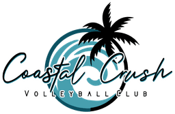 Coastal Crush Volleyball Club banner logo