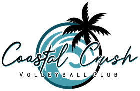 Coastal Crush Volleyball Club banner logo